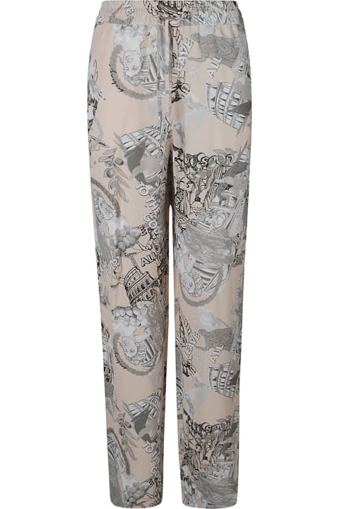 Iceberg Pants & Shorts for Women Iceberg Drawstring Waist Gods Printed Trousers