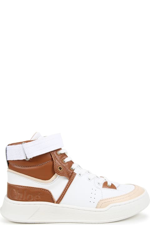 Chloé Shoes for Girls Chloé Sneakers Alte Con Inserti