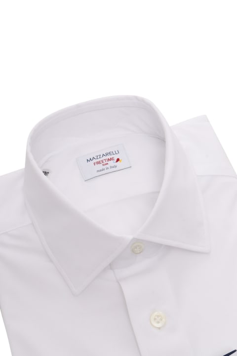 Mazzarelli Shirts for Men Mazzarelli White Freetime Shirt