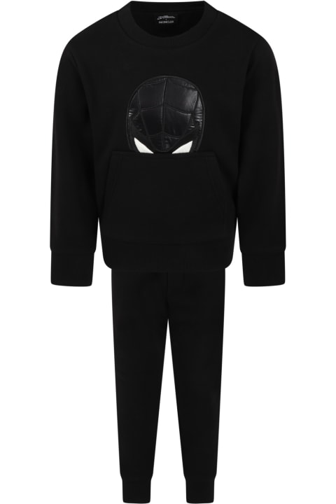Black Tracksuit For Boy With Spiderman
