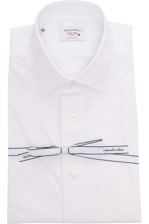メンズ Mazzarelliのシャツ Mazzarelli White Freetime Shirt