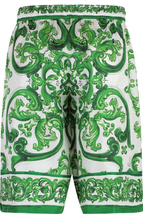 Homeware Dolce 
Gabbana Printed Silk Bermuda Shorts
