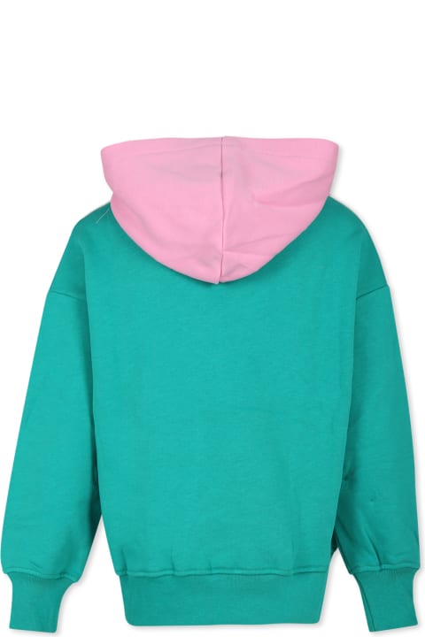 Fashion for Kids MSGM Green Sweatshirt For Girl With Logo