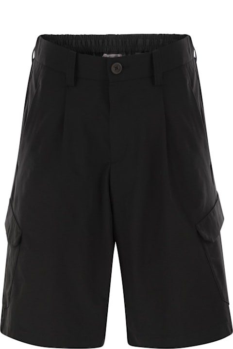Herno Pants for Men Herno Ultralight Nylon Cargo Bermuda Shorts