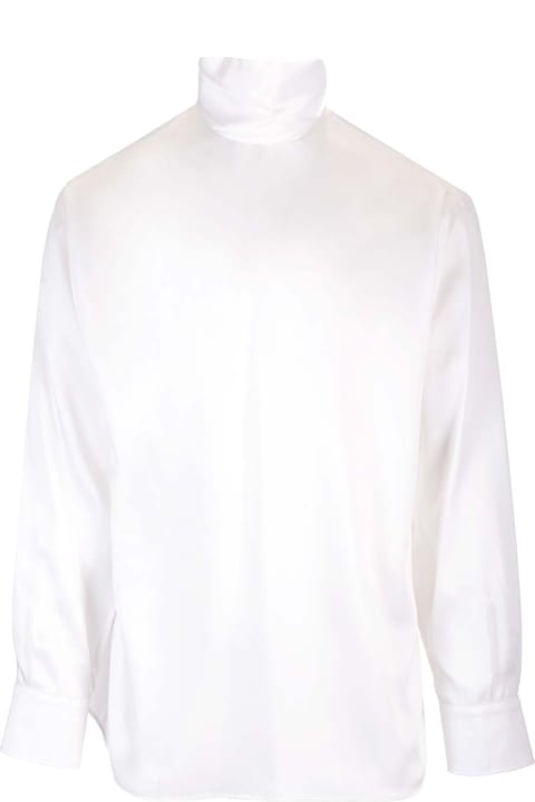 Dolce & Gabbana Shirts for Men Dolce & Gabbana Wide Silk Satin Turtleneck