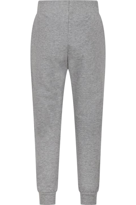 Bottoms for Boys Moschino Grey Trousers For Kids With Logo