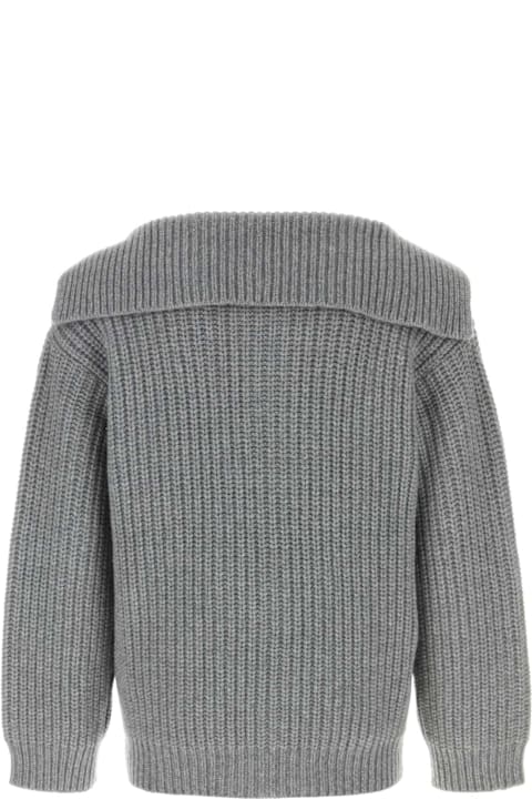 Italian Style for Men Valentino Garavani Grey Cashmere Sweater