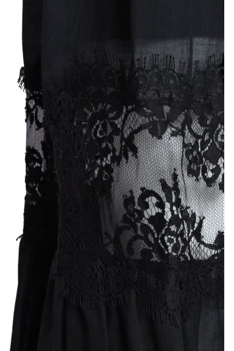 Ermanno Ermanno Scervino Sweaters for Women Ermanno Ermanno Scervino Black Dress With Lace