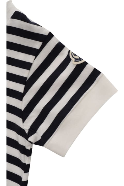 T-Shirts & Polo Shirts for Girls Moncler Striped T-shirt With Logo