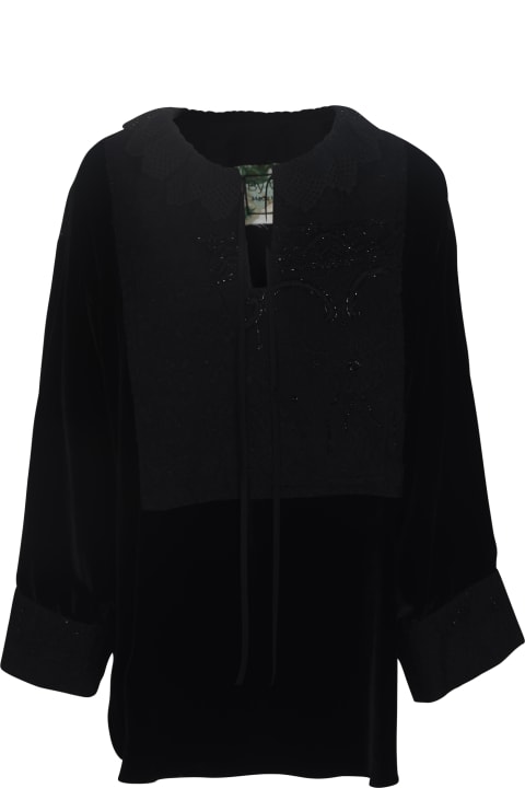 By Walid for Men By Walid Embellished Tie-neck Tunic