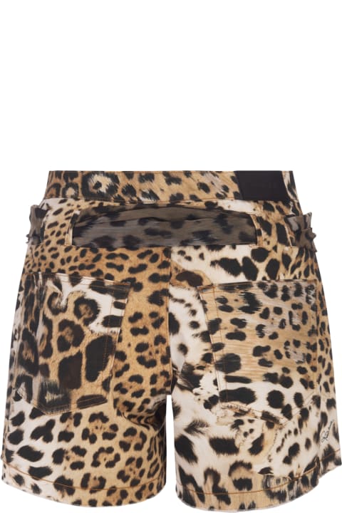 Roberto Cavalli Pants & Shorts for Women Roberto Cavalli Jaguar Skin Print Shorts