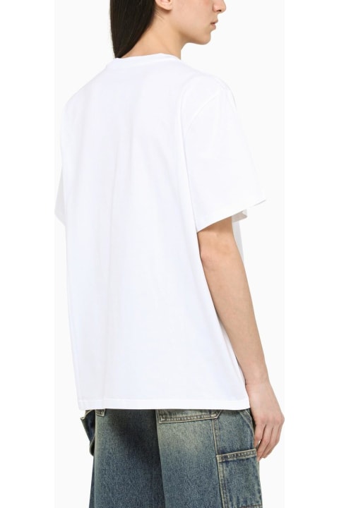 Stella McCartney Topwear for Men Stella McCartney White T-shirt With Diamond Logo
