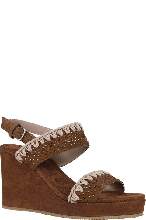 Mou Shoes for Women Mou Wedge Two Band & Back Strap Ho