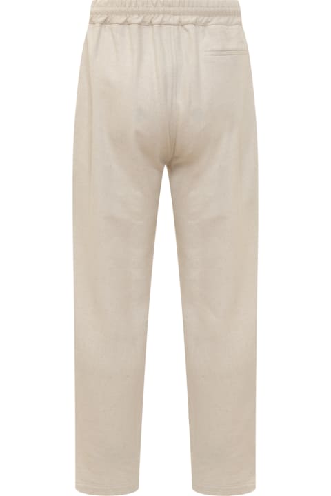 GCDS Pants for Women GCDS Linen Blend Wide Pants