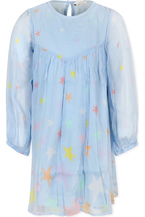 Homeware Stella McCartney Kids Light Blue Dress For Girl With Stars