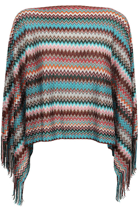 Missoni Coats & Jackets for Women Missoni Zigzag-woven Fringed Poncho Missoni