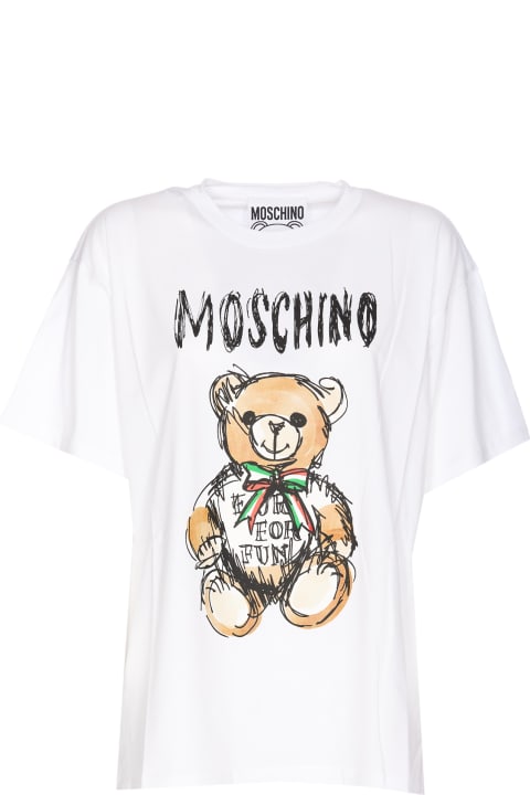 Moschino Women Moschino Drawn Teddy Bear T-shirt