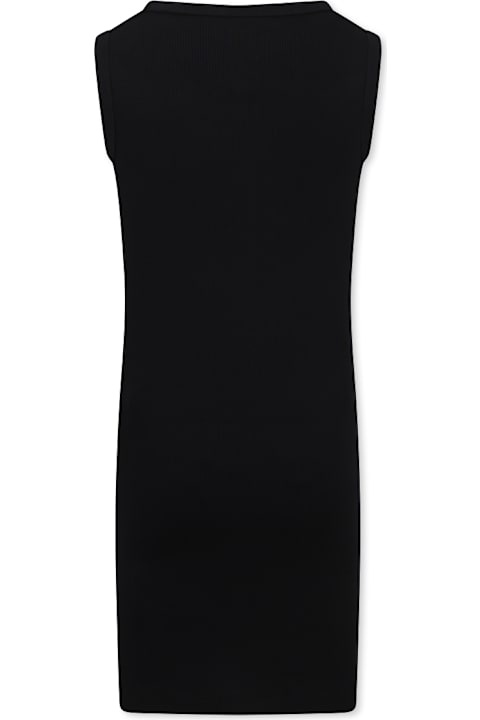 Off-White فساتين لـ بنات Off-White Black Dress For Girl With Logo