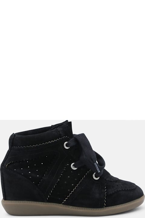 Isabel Marant Black Suede Bobby Sneakers
