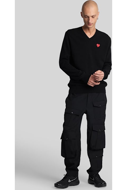 Comme des Garçons Play for Kids Comme des Garçons Play Knitwear In Black Wool