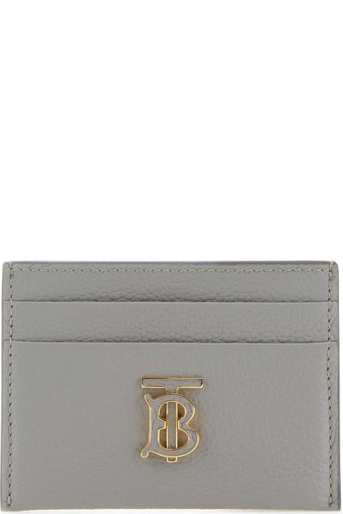 Burberry Sale for Women Burberry Grey Leather Tb Card Holder