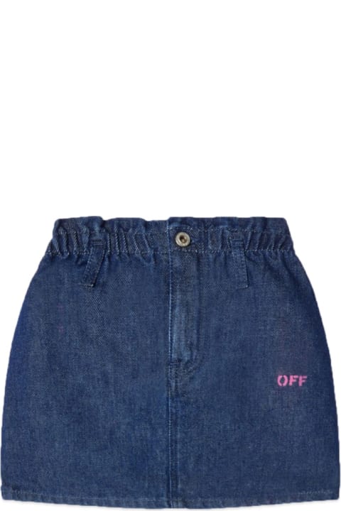 Homeware Off-White Off Print Plain Denim Skirt