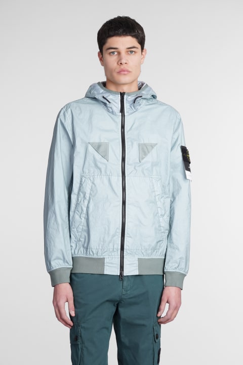 Casual Jacket In Green Polyamide