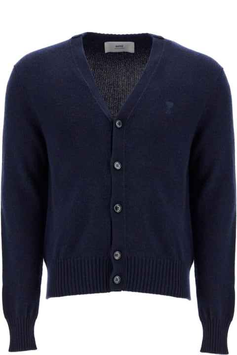 Ami Alexandre Mattiussi سترات لـ القسم الرجالي Ami Alexandre Mattiussi Cashmere Cardigan For