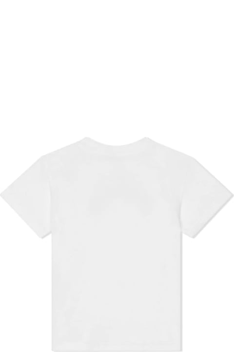 Dolce & Gabbana Topwear for Baby Boys Dolce & Gabbana White Jersey T-shirt With Logo Print