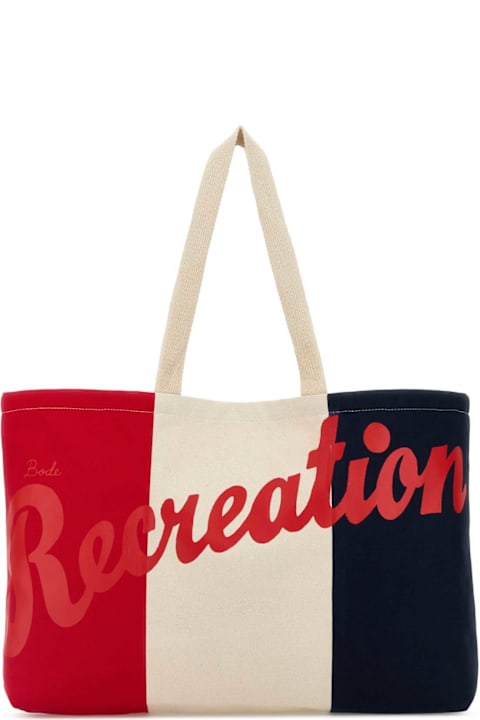 Bode for Men Bode Embroidered Canvas Recreation Shopping Bag