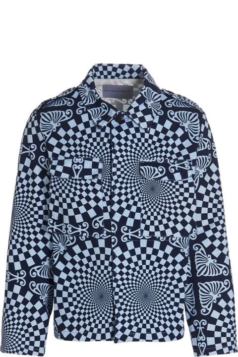 Bluemarble Coats & Jackets for Men Bluemarble 'folk Checkerboard' Jacket