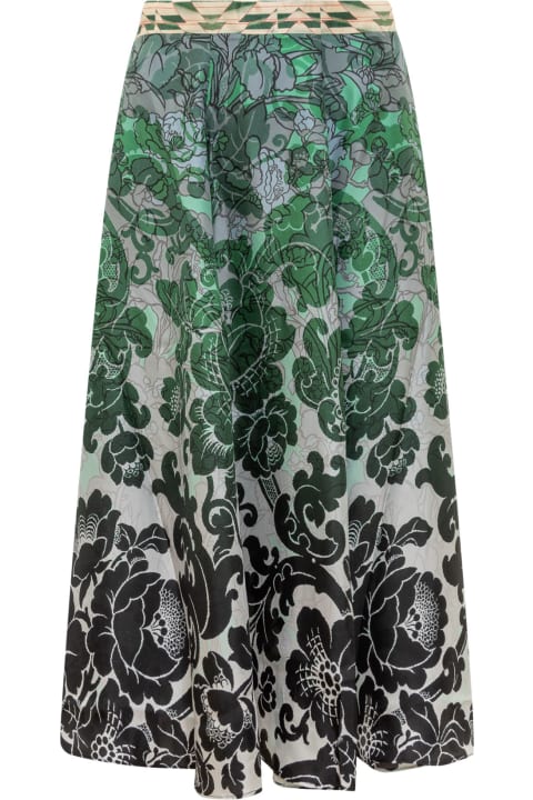 Pierre-Louis Mascia for Women Pierre-Louis Mascia Silk Skirt With Floral Print