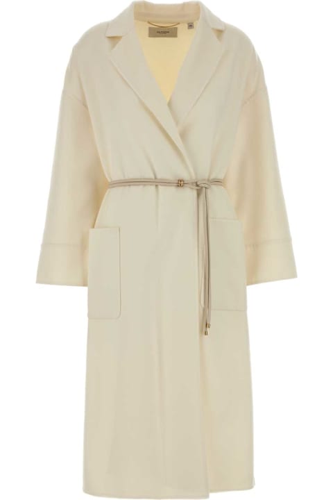 Agnona for Men Agnona Ivory Wool Blend Coat