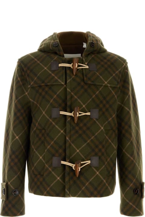 Coats & Jackets for Men Burberry Embroidered Wool Blend Jacket