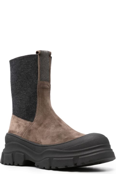 Boots for Women Brunello Cucinelli Monili-embellished Slip-on Ankle Boots