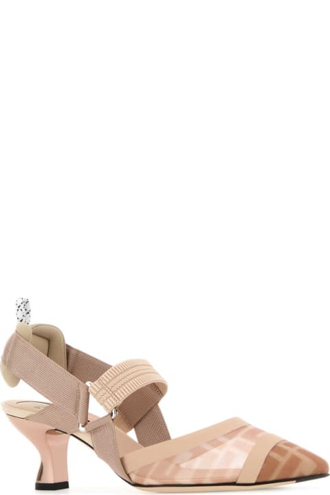 Fendi Multicolor Mesh And Fabric Colibrã¬ Pumps
