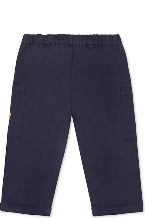 Moschino Bottoms for Baby Boys Moschino Blue Trousers For Baby Boy With Teddy Bear