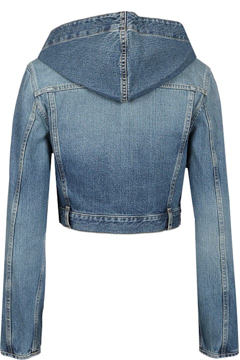 Coats & Jackets for Women Alaia Hooded Denim Jacket
