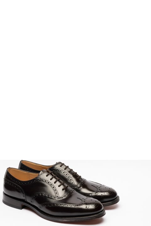 Church's Loafers & Boat Shoes for Men Church's Burwood 81 Light Ebony Polishbinder Full Brogue Oxford Shoe