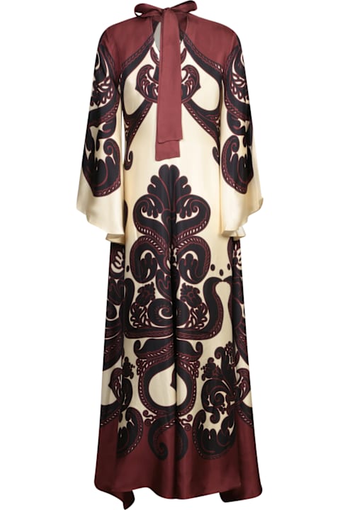 La DoubleJ لـ Women La DoubleJ Magnifico Ivory And Burgundy Dress