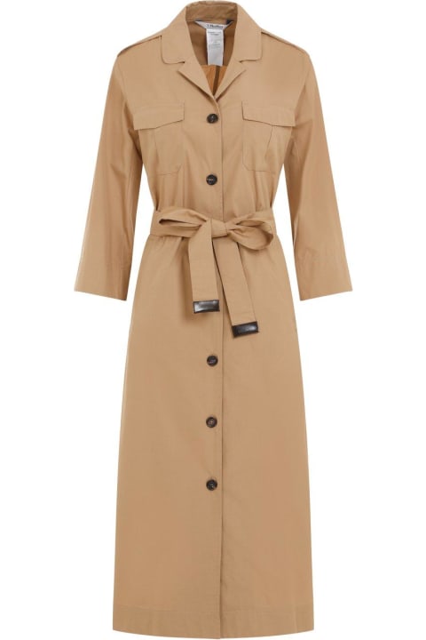 'S Max Mara Coats & Jackets for Women 'S Max Mara Buttoned Belted Dress