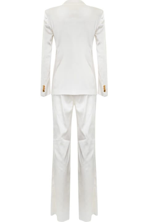 Tagliatore Coats & Jackets for Women Tagliatore White Satin T-paris Set
