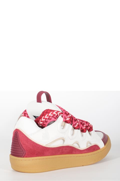 Lanvin Sneakers for Women Lanvin White And Red Curb Sneakers