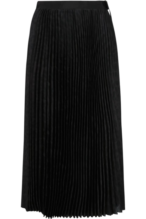 Print Detail Pleated Skirt