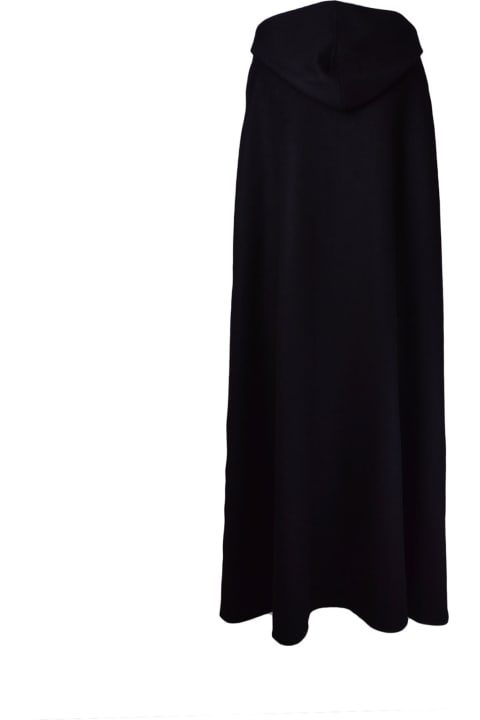 Parosh Coats & Jackets for Women Parosh Long Maxi Black Cape With Hood