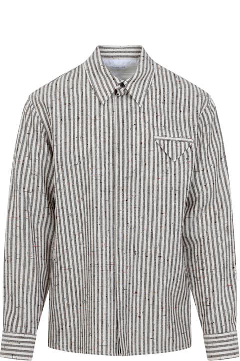 Bottega Veneta for Kids Bottega Veneta Long Sleeve Striped Shirt