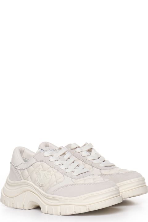 Pinko Sneakers for Women Pinko Sneakers In Suede And Quilted Fabric