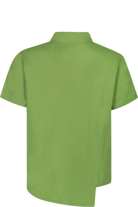 Comme des Garçons Shirt Topwear for Men Comme des Garçons Shirt Boss Asymmetric Green Polo Shirt