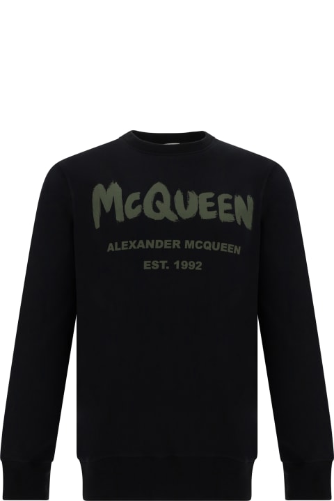 Alexander McQueen Men Alexander McQueen Graffiti Print Sweater