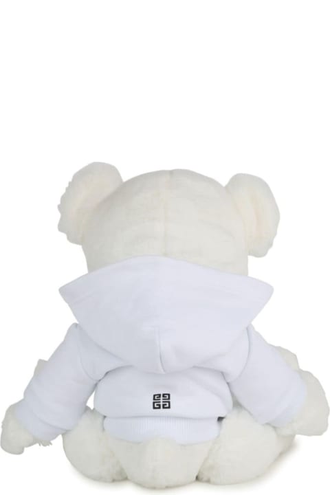 Givenchy for Kids Givenchy Whiyte Teddy Bear With 4g And Logo Print In Cruelty-free Fur Boy